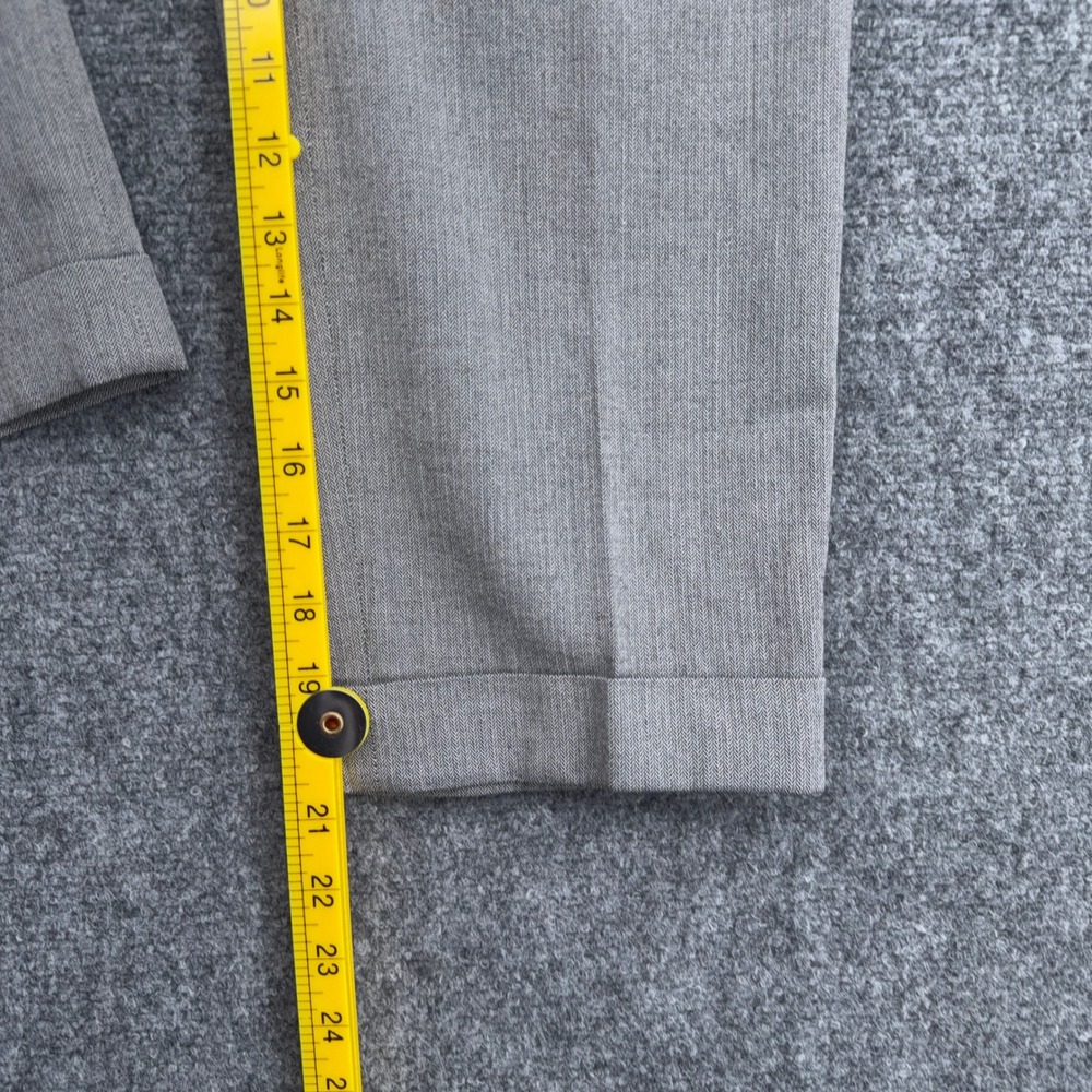 Ann Taylor LOFT Julie Cropped Pants Women 4P Herringbone Gray - Picture 6 of 7